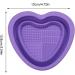 Geteawily Foldable Makeup Brush Cleaning Bowl | Heart Shape Silicone Cosmetic Brush Cleaner Portable Washing Tool for Brushes Sponges Makeup Cleaning Tools for Makeup Lovers Purple - Buy Online on GoSupps.com