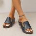 Aniywn Summer Women Sandals - Lightweight Flat Open Toe Thong, Dark Blue, Size 8 - Buy Online on GoSupps.com