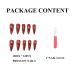 Shop MERVF All Red Almond Press-On Nails - Long Glossy Acrylic Fake Nails (24pcs) - Perfect for Instant Stylish Manicure - Buy Online on GoSupps.com