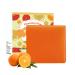Vitamin C Soap Bar Natural Soap Moisturising Handmade Soap Bath Soap Orange Body Soap Bar Refreshing Cleansing Soap Bars Natural Organic Soap Cleanser Bar Soap for Body & Face
