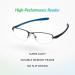 SAV Eyewear Men's Sportex AR4145 Gray Rimless Reading Glasses +2.75 | International Shipping Available - Buy Online on GoSupps.com