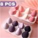 8 PCS Makeup Puff Sponge Cosmetics Powder Puff Foundation Make-up For Women Blender Makeup Tool Set(4 Purple 4 Green) - Buy Online on GoSupps.com