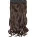24 Inch One Piece 5 Clips Matte Material Hair Extension Curly Wavy Clip In Hairpiece Synthetic For Women Beauty Medium Brown 24 Inch - Wavy Medium Brown - Buy Online on GoSupps.com