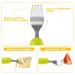 Lehoo Castle Children's Cutlery Set - 6-Piece Stainless Steel Forks Spoons & Knife for Toddlers - Orange Baby Cutlery Ideal for Kids - Buy Online on GoSupps.com