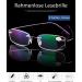 Ultra Light Titanium Frameless Reading Glasses for Men & Women - Koosufa Anti-Fatigue Visual Aid | Strength 1.0 to 4.0 - Perfect for Workplace - Buy Online on GoSupps.com