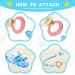 Vicloon Baby Dummy Clips - 5 Pcs BPA Free Soother Pacifier Chain Holder for Teether Toy - Blue - Buy Online on GoSupps.com