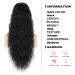 Porsmeer 76cm Wavy Curly Black Ponytail Hair Extension - Clip-In Afro Braid for Women | Natural Look & Easy to Use - Buy Online on GoSupps.com
