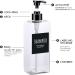 Segbeauty Soap Dispenser Set - 3 Refillable 500ml Shampoo Bottles with Labels for Kitchen & Bathroom - Transparent Design - Buy Online on GoSupps.com