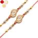 Ghasitaram Gifts Rakhi for Brother Rakhis Online - Set of 2 WO-13 Diamond Rakhi