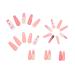 Halloween Coffin Shape Pink Ghost & Spider Web Design Press on Nails - 24 Pcs Medium Length False Nails for Women & Girls | Nail Art Kit with Glue - Buy Online on GoSupps.com
