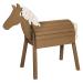 roba outdoor play horse - solid teak wood - vaulting horse made of sturdy wood - garden horse with mane and tail small teak small