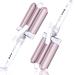 3 Jumbo Barrel Curling Iron Waver Curling Wand-1.25 Inch Ceramic Tourmaline Triple Barrels Dual Voltage Temperature Adjustable Big Waves Hair Crimper Champagne Gold