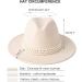 HUDANHUWEI Womens Wide Brim Fedora Hat - Beige Panama Hat with Pearl Band - Buy Online on GoSupps.com