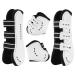 Free gaiters and string caps 4-Set Gaaten Horse With Punch Protection Horse Sports Boet Neopren Horse tendon Rearing equipment for jumping riding events dressage M white m white