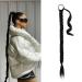 BARSDAR 66cm long braided ponytail extension rubber just wrapped braid hair extensions ponytail DIY natural soft synthetic hair part for women 66cm (pack of 1) 1# - made of black