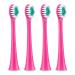 4-Pack Replacement Toothbrush Heads for Sonic V200 Rechargeable Kids Electric Toothbrushes 7X More Plaque Removal End-Rounded Soft Bristles Comfortable & Efficient Clean Teeth Perfect for Kids