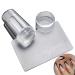 2.8CM Head Clear Jelly Silicone Nail Art Stamper Scraper with Cap Transparent Stamping Polish Transfer Templates Tools Manicure,Clear Silicone French Tip Nail Stamp