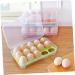 2pcs 10 Eggs Egg Organizer Fridge Egg Drawer for Refrigerator Egg Holder Container Camping re-usable Green 24.5*10.5*7cm - Buy Online on GoSupps.com