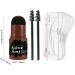 Eye Brows Stencil & Stamp Kit - Eyebrow Stencils For Older Women | 10PCS Brow Card with Brow Powder & 2pcs Brushes | Perfect Eye Brow Stencil Kits for Important Occasion Home Outdoor Beginners Dark Brown - Buy Online on GoSupps.com