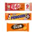 Orange Biscuit Assortment - 24 Biscuits | 9 Nestle Orange 2 Finger Kit Kat s | 8 Mcvities Orange Penguins | 7 Mcvities Orange Club Biscuits