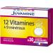 JUVAMINE - 12 Vitamins & 9 Minerals - Fatigue - Stress - Vitamins C B2 B3 B6 B9 and Iron - 30 Day Program - 30 Effervescent Tablets - Tropical Flavor - Made in France