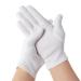 Esshogo 3 Pairs of Cotton Gloves Cotton Jersey Comfortable and Breathable Fabric Gloves with Certified Skin Compatibility for Skin Care Daily Work etc. (M White)