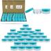 Beauticom (200 Pieces Jars + Lid) 3G/3ML Round Clear Jars with TEAL Sky Blue Screw Cap Lids for Scrubs Oils Toner Salves Creams Lotions Makeup Samples Lip Balms - BPA Free 200 Jars Teal