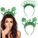 hgnxa Saint Patricks Day Green Glitter Tinsel Headband Head Bopper Irish Party Lucky Shamrock Hair Hoop Costume Accessory Type1 - Buy Online on GoSupps.com