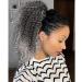 Colorfulpanda Curly Ponytail Extension | Afro Drawstring Kinky Pony Tail for Black Women | Synthetic Hairpiece Ombre Grey - 14inches - Buy Online on GoSupps.com