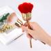 JERCLITY Rose Makeup Brushes Set - 2 Large Kabuki Face & Blush Brushes for Powder & Nail Art - Gold Brown/Gold Red - Buy Online on GoSupps.com