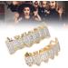 Brass Teeth Set Hip Hop Prop Teeth Accessory Decoration for Halloween Party Gift (two color suit) - Buy Online on GoSupps.com