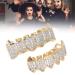 Brass Teeth Set for Hip Hop Fashion | Unique Halloween Party Decoration | Two Tone Suit - Buy Online on GoSupps.com