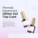Modelones Glitter Gel Top Coat 2 in 1 Pearl Gel Nail Polish Clear Glitter Glossy Sparkle Finish Long Lasting Soak Off Mermaid Shimmer Pearlescent Glitter Gel Polish Nail Art Home DIY 10 ML - Buy Online on GoSupps.com