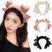 TQUXNGA Sweet Ballet Bowknot Plush Headband for Women Girls Furry Princess Hair Hoop Elegant Hair Styling Tool Beige - Buy Online on GoSupps.com