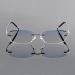 Men's Frameless Tinted Reading Glasses | Blue Light Filter | Titanium Frame | 3.5x Magnification | Stylish & Durable - Buy Online on GoSupps.com