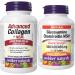 Webber Naturals Advanced Collagen with Natural Eggshell Membrane (NEM) & Glucosamine Chondroitin MSM Double Strength 120 Tablets Helps Relieve Joint Pain Associated with Osteoarthritis