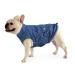 Docio dog winter coat winter jacket with a crawl bag cotton padded dog coat vest for small dogs L dark blue l (1 Pack) dark blue padded