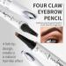 Magic Eyebrow Pencil 3D Waterproof Eyebrow Pencil Micro Eyebrow Pencil with 4 Fork Tips Applicator Effortlessly Creates Natural Looking Brows (Dark Brown) - Buy Online on GoSupps.com