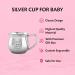 Krysaliis Silver Plated Teddy Embossed Cup - Engravable Keepsake Gift in Premium Box - Buy Online on GoSupps.com