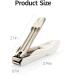 No Splash Nail Clippers - 100% Medical Grade Stainless Steel, Professional Cutter with Detachable Catcher Shell for Fingernail and Toenail - Maximum Sharpness - White - Buy Online on GoSupps.com