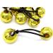 Tara Girls Twinbead Ponytail Elastics - Set of 6 Gold Hair Ties - Cute and Multi Design Selection - Buy Online on GoSupps.com