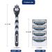 Men's Razor and Razor Blades Portable Shaver Triple-Blade Manual Shaving Knife with 8 Razor Blade Refills Aloe Vera and Vitamin E for Sensitive Skin - Buy Online on GoSupps.com