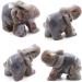 Buy Ouubuuy Elephant Statue - Gemstone Healing Figures | Indian Agate Crystal Elephant for Home Decor - Buy Online on GoSupps.com