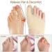 Toe Separator Bunion Corrector Orthotics - Hallux Valgus Adjustable Pedicure Sock for Feet Alignment (Skin-A) - Buy Online on GoSupps.com