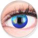 Colored Blue Contact Lenses Anime Blue Circle Lenses Heroes Of Cosplay High Coverage No Prescription with Free Lens Case
