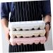 OSALADI 2Pcs 12 Plastic Egg cartons Food dispensers Refrigerator Egg Holder Tray Protective Frame Eggs Grey 30X11cm - Buy Online on GoSupps.com