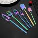 Flatware Sets Gold Cutlery Set Matte 304 Stainless Steel 20Pcs Dinnerware Set Knife Spoon Fruit Fork Kitchen Tableware Flatware Set for Party (Color : Gold) - Buy Online on GoSupps.com