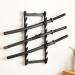 awagas 8-Tier Sword Holder Wall Display Sword Rack Black Samurai Sword Stand for Katana Wakizashi Sword Flute Fishing rods