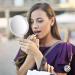 Handheld Double Sided Magnifying Mirror with Handle | 1X 2X Makeup Mirror | Acrylic | Rounded Shape | Transparent - 1 PCS - Buy Online on GoSupps.com