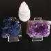 Crystal Rough Specimen Healed Natural White Selenite Skyscraper Amethyst Cluster Azurite Malachite Specimen Crystals Stones Combos Set As a Gift Combo of 3 - Buy Online on GoSupps.com